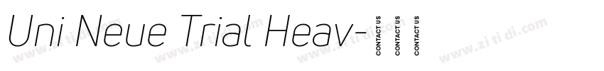 Uni Neue Trial Heav字体转换